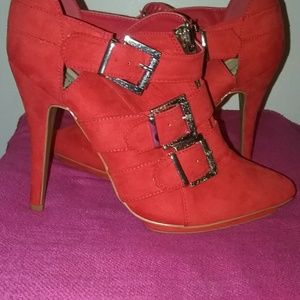 Red Ashley Stewart Stiletto Heels